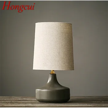 Простая настольная лампа Hongcui Nordic Современная керамическая настольная лампа LED для домашнего прикроватного украшения