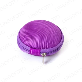 Разноцветная мини-круглая сумка / подсумок для Go Pro Session, кабель для зарядного устройства, аккумулятор, фиолетовый GH1706c