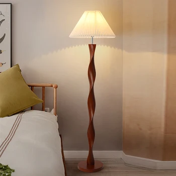 Скандинавский торшер Современный торшер из массива дерева Ins для гостиной спальни кабинета Домашнего декора Light Loft E27 Прикроватная лампа