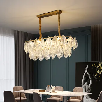 Современная светодиодная люстра из листового стекла, люстры в скандинавском стиле, потолочные светильники для гостиной, столовой, домашнего декора, светильники
