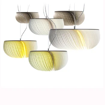 Современные креативные светодиодные подвесные светильники Silve в скандинавском стиле из пергамента, столовая, гостиная, художественная подвесная лампа, спальня, дизайнерские романтические светильники