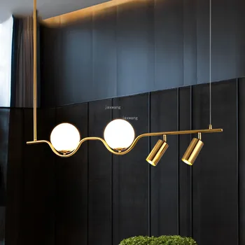 Современные стеклянные светодиодные подвесные светильники для декора ресторана, подвесные светильники для спальни в скандинавском стиле, подвесные кухонные светильники