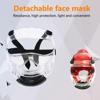 Тактический шлем с воздушными отверстиями, Износостойкий рот, Мягкая Защитная маска для лица, Прозрачный шлем для каратэ, защитный чехол для лица для Тхэквондо