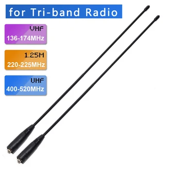Трехдиапазонная Антенна ABBREE 144/222/435 МГц для Портативной Рации Baofeng UV-S9 BF-R3 UV-82T UV-5RX3 UV-82X3 Ham Radio
