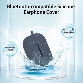 Удобный пылезащитный, удобный для переноски силиконовый держатель для наушников, совместимый с Bluetooth, чехол для наушников, чехол для наушников