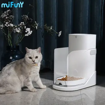 Умный дозатор корма MIFUNY, Автоматическая кормушка для домашних животных, предотвращающая утечку корма, миска для кошек, интеллектуальная машина для кормления, товары для домашних животных для нескольких кошек
