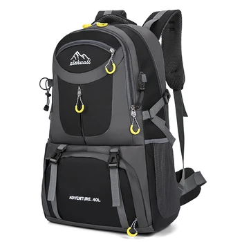 Черный мужской рюкзак для альпинизма, молодежный спортивный рюкзак, Многофункциональный рюкзак для багажа, Женский Походный рюкзак для путешествий, мужской рюкзак