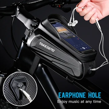 Чехол для держателя телефона с сенсорным экраном, сумка для хранения инструментов для велоспорта, водонепроницаемые велосипедные сумки для крепления телефона, сумка для передней рамы и верхней трубки
