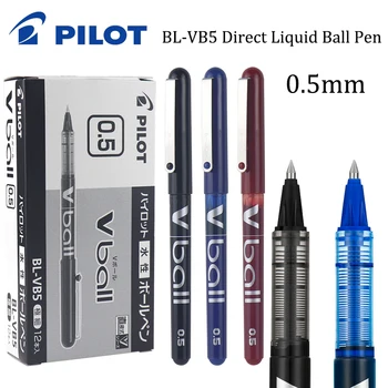 Японская Шариковая Ручка PILOT BL-VB5V Ball 0,5 мм Прямая Жидкая Шариковая Ручка Bullet Большой Емкости Студенческие Канцелярские Принадлежности Для Офиса