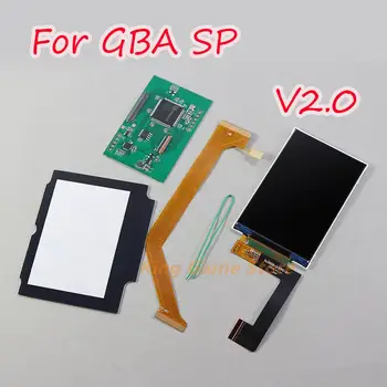 1 комплект IPS ЖК-экран высокой яркости V2.0 для Gameboy GBA SP Выделите IPS ЖК-экран пластиковый экранный объектив для GBA SP 3,0 дюйма