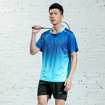 2019 мужчины женщины пользовательские Джерси бадминтон бадминтон тренировочный костюм быстро сухой короткий настольный теннис спортивная одежда бег одежда печати