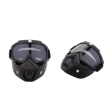 2x Съемных защитных шлема и очков, универсальных для мотоциклов