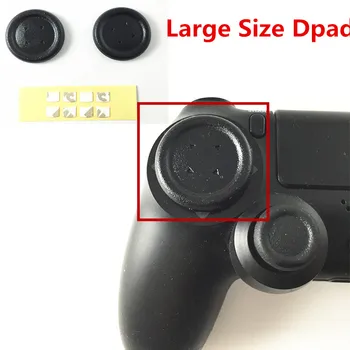 2шт Большой Размер PS Плоская Кнопка Круглая D-Образная Накладка Поперечная Кнопка Направления Ключа Крышка для Sony PS4 Контроллер Геймпад PS4 Pro PS4 Slim