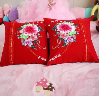 45x45 см Набор для вышивания лентой Happy pillow набор для вышивания наволочек ручной работы DIY handmade рукоделие искусство домашнего декора