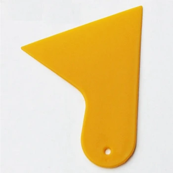 4X Пластиковая Желтая Авто Наклейка На Окно Автомобиля Пленка Скребок Ракель Инструмент Для чистки 10,5X9,5 см