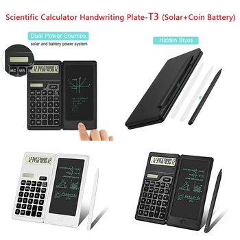 6,5-дюймовый портативный калькулятор, планшет для письма с ЖК-экраном, Складной научный калькулятор, планшет, Цифровой блокнот для рисования со стилусом