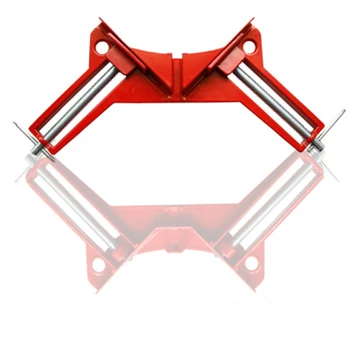 90-Градусный прямоугольный зажим Mitre Clamps Угловой держатель для деревообрабатывающих инструментов красный