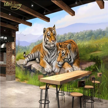 beibehang Пользовательские фотообои home decor papel de parede 3D тигровые Настенные обои для гостиной спальни Украшения дома