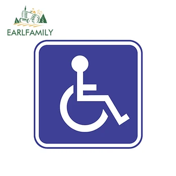 EARLFAMILY 13 см x 13 см Автомобильный стайлинг Наклейка для автомобиля Доступные наклейки для инвалидных колясок Наклейки Sq Наружные Прочные Аксессуары для инвалидов