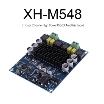 XH-M548 Плата цифрового усилителя мощности мощностью 120 Вт DC12-24V, совместимый с Bluetooth двухканальный модуль аудиоусилителя, беспроводные устройства
