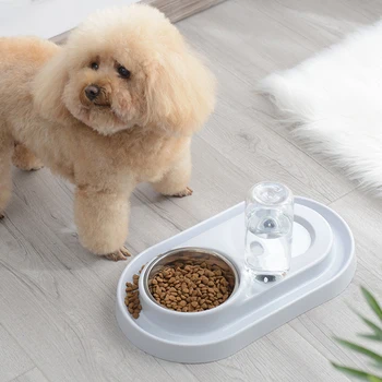 Автоматическая миска-кормушка для собак с подставкой контейнер для еды из нержавеющей стали кошачья миска для воды accesorios товары для домашних животных