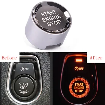 Автомобильная кнопка запуска и остановки двигателя в стиле Crystal заменяет крышку для BMW 1 2 3 5 6 7 X1 X2 X3 X4 X5 X6 серии F Шасси/G Шасси