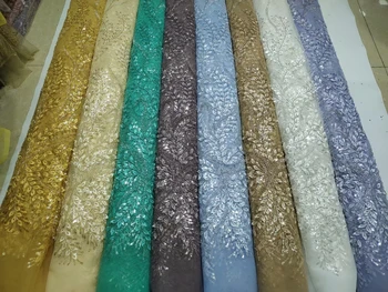 африканские кружева в тканевом материале для одежды по 5 ярдов на сетке высококачественный сетчатый материал гипюровый шнур для одежды brown factory