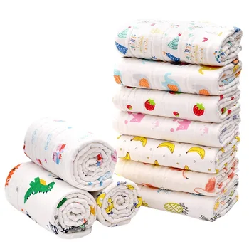 Банные полотенца, детское полотенце, Быстросохнущие одеяла высокой плотности, одеяла для новорожденных, аксессуары для младенцев, 6 слоев, 110x110 см, одежда для стирки