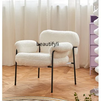 Бархатный диван с петлями, Скандинавское кресло для отдыха, современный простой ленивый легкий роскошный стул, стул для спальни, стулья для гостиной
