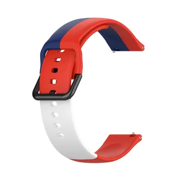 Браслеты для объемных браслетов Спортивные браслеты Трехцветный ремешок из спортивного силикона 20 мм, совместимый с ремешком для часов Garmin smart