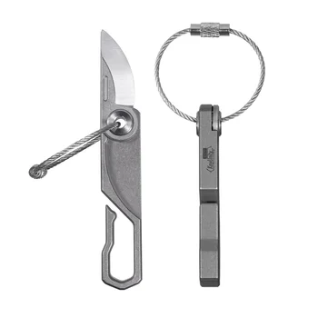 Быстросъемный нож CooYoo KK00 Mini из титанового сплава Edc, Многоцелевой портативный нож для ключей-цепочек