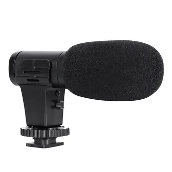 Видеомикрофон на камере, Мини-конденсаторный Микрофон для записи видеоблога интервью для зеркальной камеры телефона, 3,5-мм Микрофон