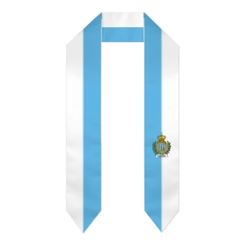 Выпускной пояс, палантин с флагом Сан-Марино, шали, палантины для выпускников, подарки для международной студенческой гордости Scraf