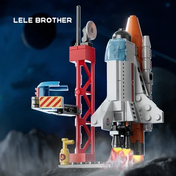 Высокотехнологичный космический корабль, спутник, Шаттл, Луноход, модель ракеты, игрушки для детей, подарки для детей, Городские Строительные блоки, игрушка