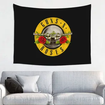 Гобелен с логотипом Guns N Roses, гобелен из полиэстера в стиле хиппи, художественное оформление в стиле хэви-метал, декор в общежитии, 95x73 см