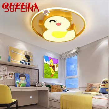 Детский потолочный светильник SOFEINA Little Yellow Duck Современная мода Подходит для детской комнаты Спальни детского сада