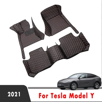 Для Tesla Model Y 2023 2022 2021 Модельные автомобильные коврики, ковры, запчасти, чехлы, аксессуары для салона автомобиля, водонепроницаемые коврики, товары