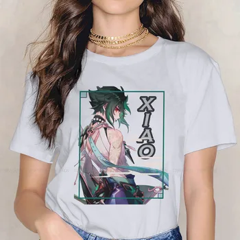 Женская одежда Xiao, футболка оверсайз Genshin Impact Game, винтажные женские блузки Harajuku