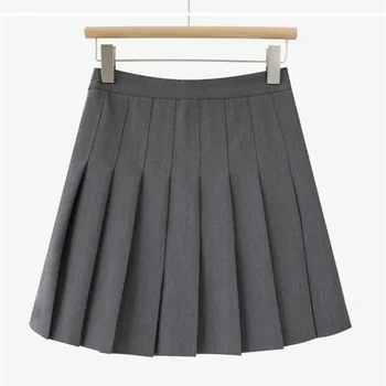 Женская плиссированная юбка, Весна и лето, Новая мода, высокая талия, однотонная сексуальная мини-юбка, Корейская версия, тонкая юбка-трапеция 2023