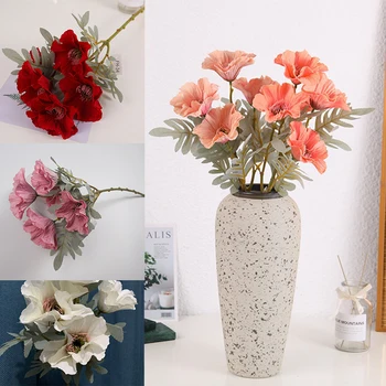 Имитация Цветка мака Yu Meiren, украшение для гостиной, обеденного стола, отеля, свадьбы, искусственные Цветы, Ложные растения