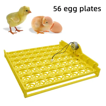 Инкубатор для яиц автоматический 42 56 154 Пластиковые птичьи яйца Машина для выведения утиных куриных яиц Инкубаторные лотки 220 В с двигателем автоматического поворота