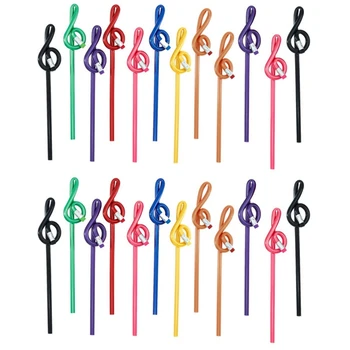 Карандаши для заметок учащихся Карандаши для музыкальных заметок С ластиком Красочные Музыкальные Карандаши Деревянный скрипичный ключ Изогнутый карандаш