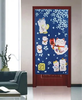 Классический Китайский Японский стиль Lucky Cat, Вязаный Дверной занавес, Тайваньское украшение в стиле Фэн-шуй