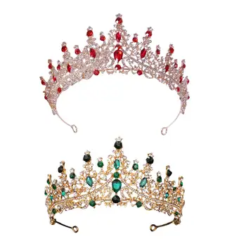 Короны из горного хрусталя, диадемы, повязка на голову, короны королевы в стиле барокко для новобрачных