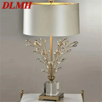 Креативная настольная лампа DLMH Современная светодиодная хрустальная ветка, декоративная настольная лампа для дома, прикроватной тумбочки, спальни