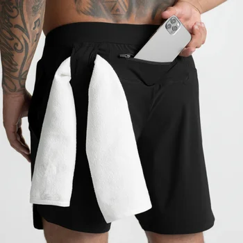Летние мужские шорты 2023 года из однослойной ткани, быстросохнущие, однотонные, для бега, фитнеса, повседневные американские шорты длиной до колен
