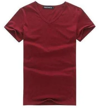 Мужская красная футболка с летним воротником 2022