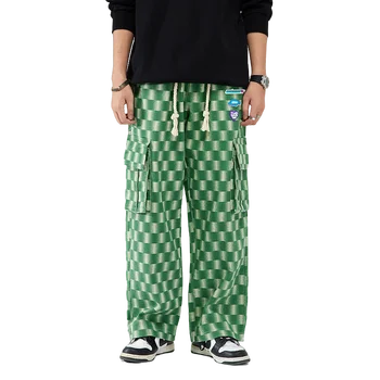 Мужские брюки SEVEYFAN в стиле хип-хоп, комбинезон с множеством карманов, уличная прямая верхняя одежда, повседневная уличная одежда для отдыха