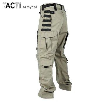 Мужские брюки для военной тактики, Быстросохнущие тактические брюки-карго, износостойкие мужские брюки с несколькими карманами, Свободные рабочие брюки для боевых действий, мужские