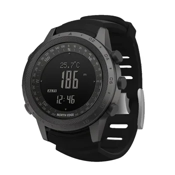 Мужские спортивные цифровые часы NORTH EDGE Часы для бега Плавания Военные Армейские часы Альтиметр Барометр Компас водонепроницаемый 50 м